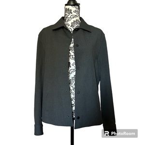 Zara Casual Collar Jacket 4 Way Stretch Charcoal Size M